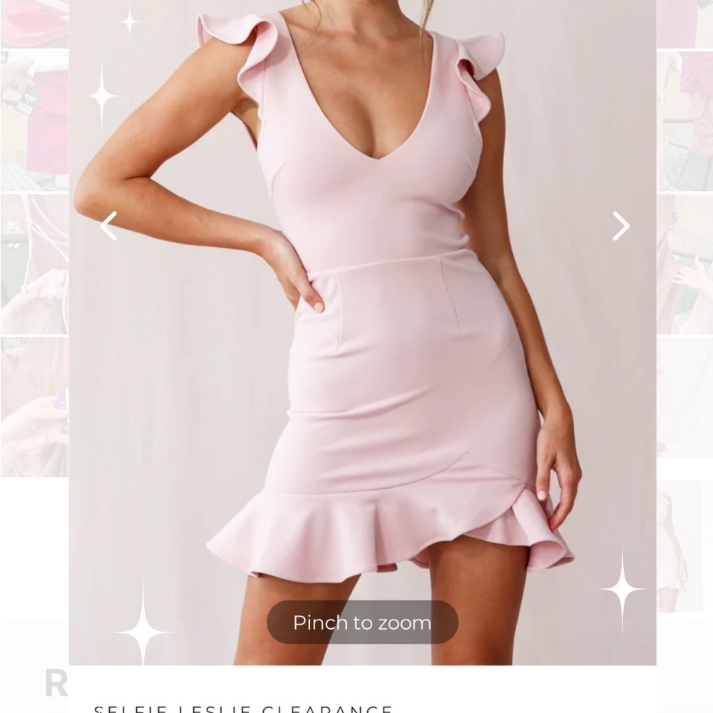 Selfie Leslie Pink Ruffle Dress